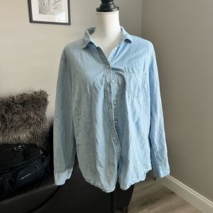 J. Crew Signature Fit Chambray Blouse XXL